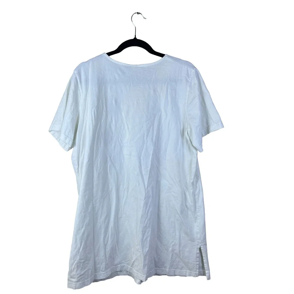 CZ Cover-Ups Beach Dress Medium White Seashell Coastal Grandmother
